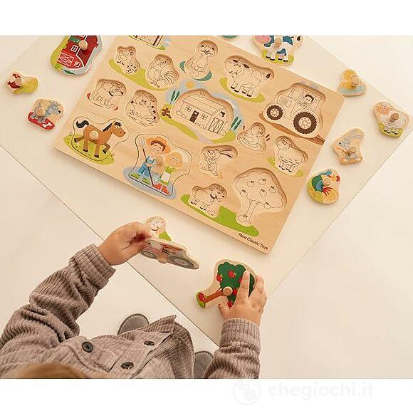 Peg Puzzle Fattoria 16 Pz (10440)