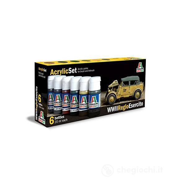 6 Boccette colore Regio Esercito WWII (441AP)
