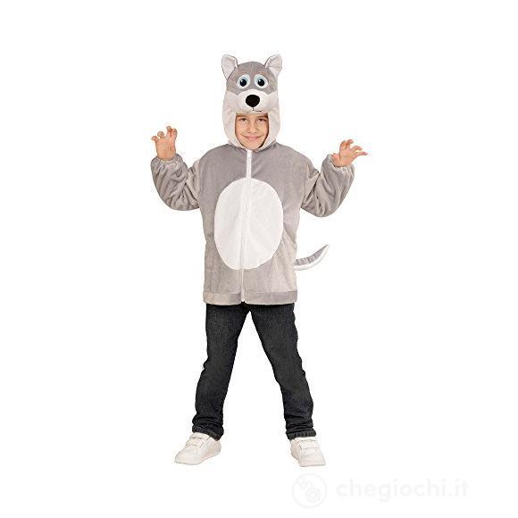 Lupo In Peluche Soft (Felpa Con Cappuccio E Maschera) (104 Cm / 2-3 Years)
