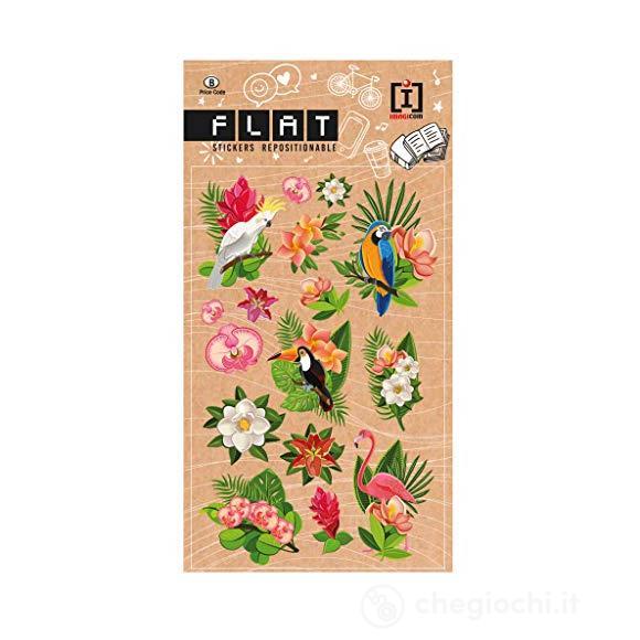 Sticker Flat Fiori Trop01