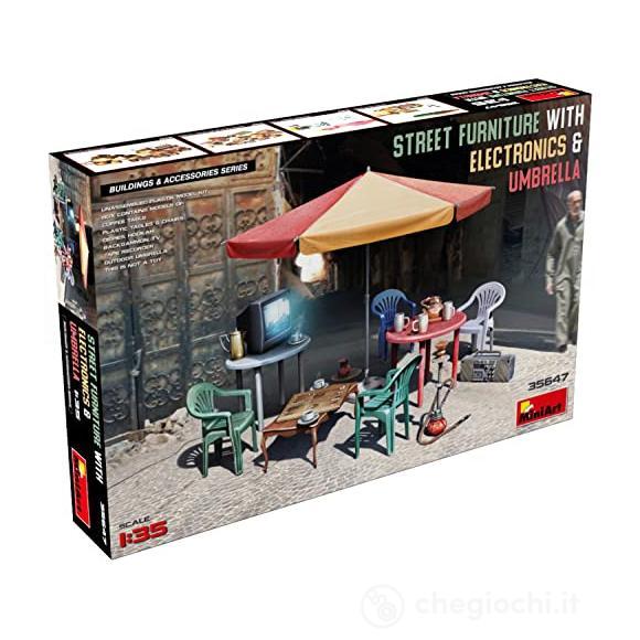 1/35 STREET FURNITURE WITH ELECTRONICS & UMBRELLA (MA35647)