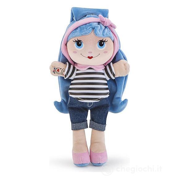 Tattoo Girl capelli blu S (64448)