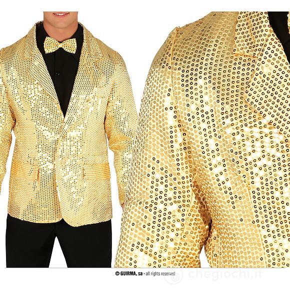 Costume Giacca Paillettes Oro Adulto Xl 54-56 (86448)