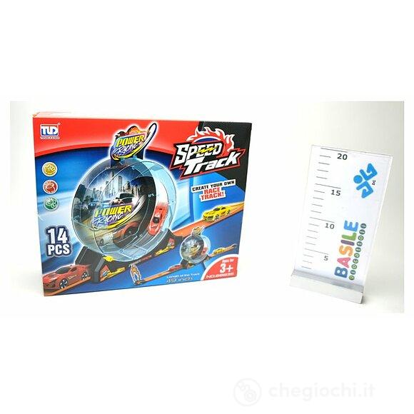 Set Pista Con Giro A 360 Gradi E Una Macchinina Retrocarica - Lunghezza 35cm (S9512-68835)