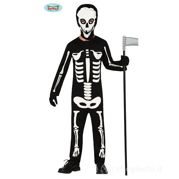 Costume Tuta Scheletro Umano Bambino Bambina Taglia 10-12 Anni (83451)