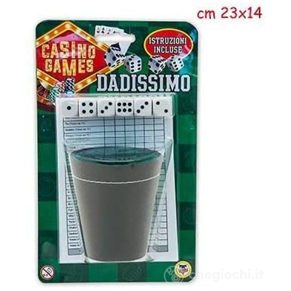 Poker bicchiere pelle con 6 dadi