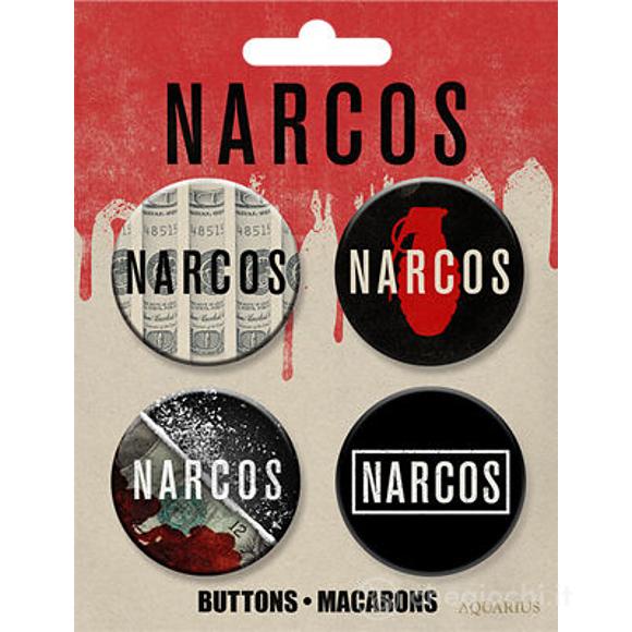 Narcos Logos Buttons 4 Pack