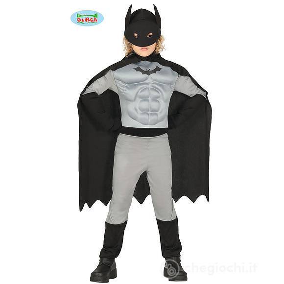 Costume Supereroe Mantello Nero Bambino Taglia 3-4 Anni (88457)