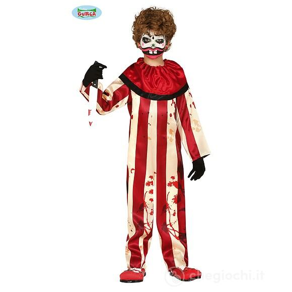 Costume Pagliaccio A Righe Assassino Bambino Taglia 10-12 Anni (83462)