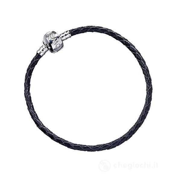 Hp Black Leather Charm Bracelet