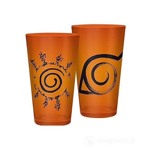 Naruto Shippuden Bicchiere 400ml Konoha & Seal (ABYVER137)