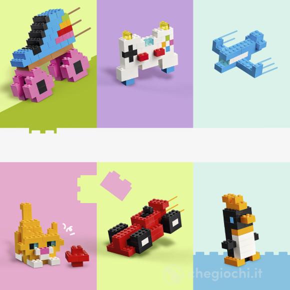 LEGO Classic 11045 Mattoncini Colorati Creativi, Giocattolo per la Motricità Fine con Animali, Dinosauri e Veicoli, Regalo 5+