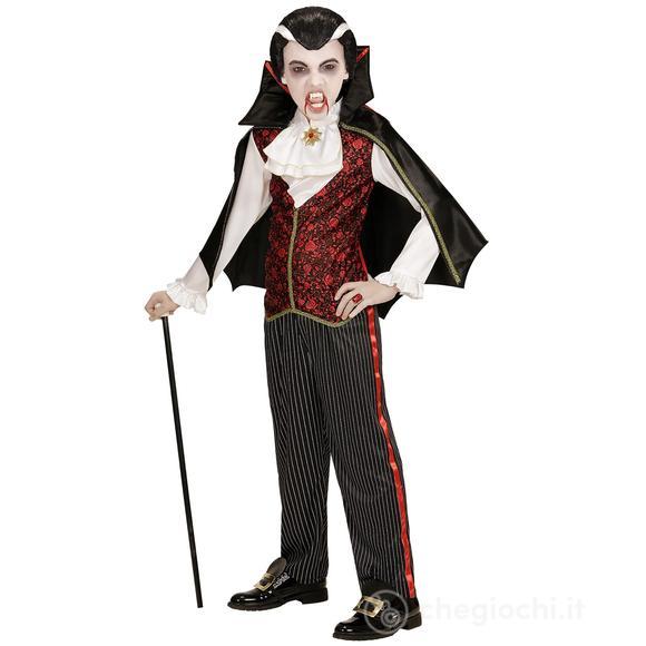 Vampiro (Gilet Con Camicia E Jabot, Pantaloni, Mantello) (140 Cm / 8-10 Years)