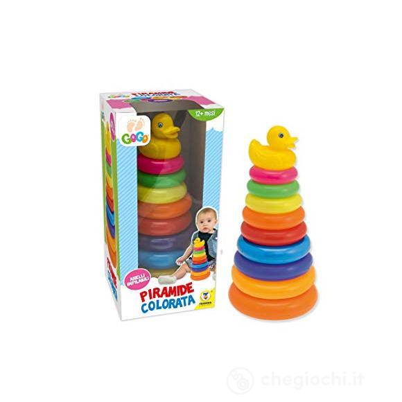 Prima Infanzia Gogo - Piramide Ad Anelli Colorata 14.5X29 Cm