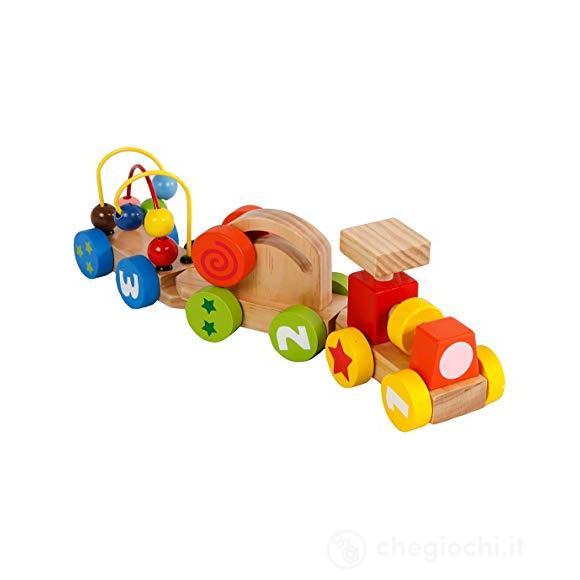 Treno Con Vagone Legno