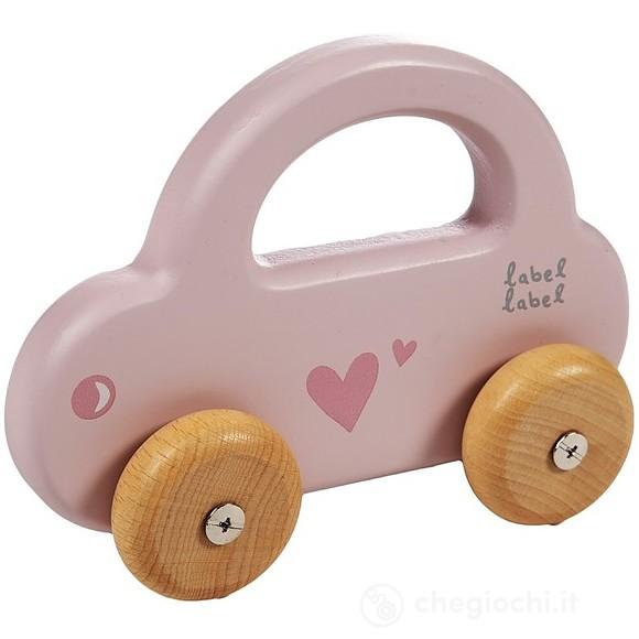 Macchinina in legno rosa (LLWT-25002)