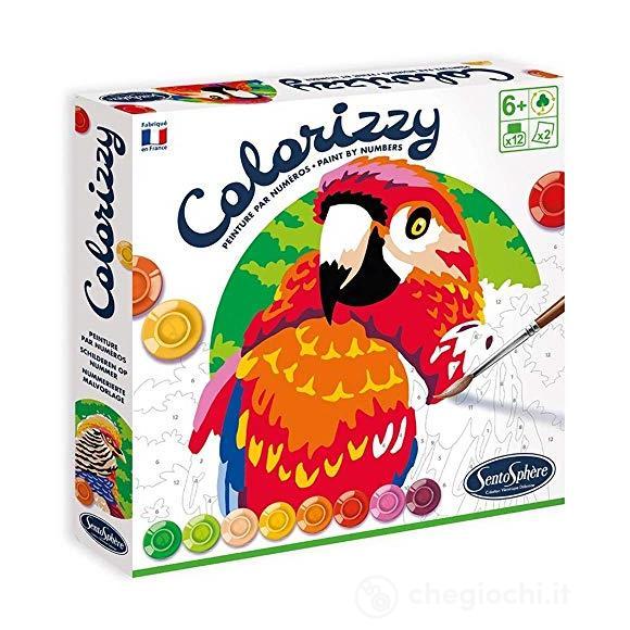 Sentosphere 3904501 Colorizzy - Kit per dipingere con i Numeri, per Bambini e pappagalli, Kit Creativo, Fai da Te