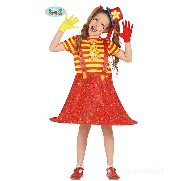 Costume Pagliaccia Salopette Con Cerchio Bambina Taglia 10-12 Anni (88502)