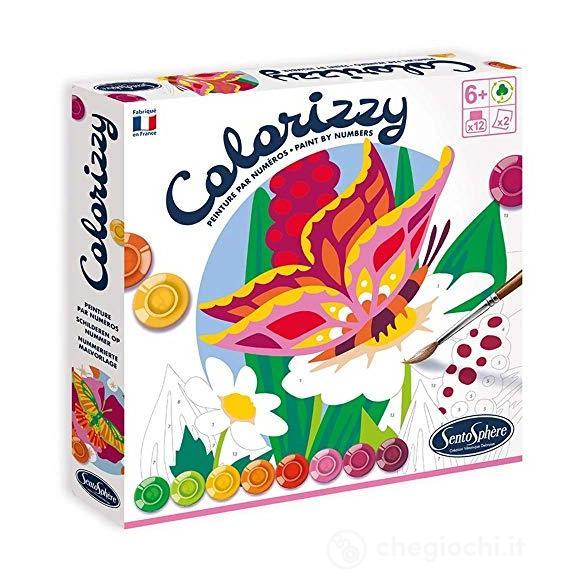Sentosphere- Colorizzy-Kit per dipingere con i Numeri, per Bambini, con Farfalle, 3904504