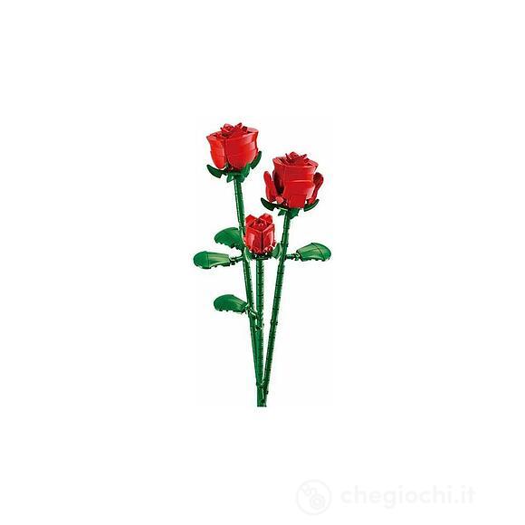 Flower Triplo Stelo Rosa Con Vaso