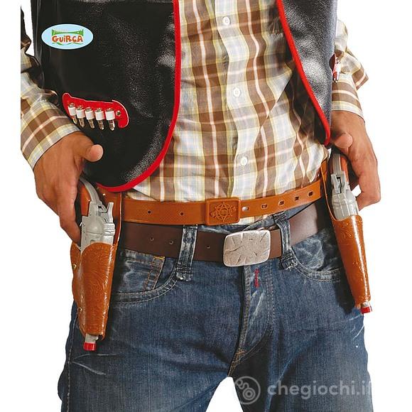 Cinturone Cowboy Doppia Fondina Con Due Pistole (16505)