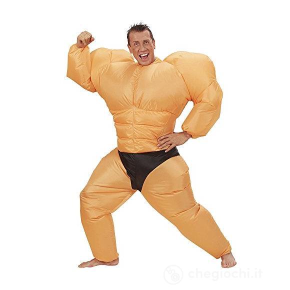 Culturista (Costume Gonfiabile Con Ventola) - A Batteria (4 Batterie Aa Non Incluse) (One Size Fits Most Adult)