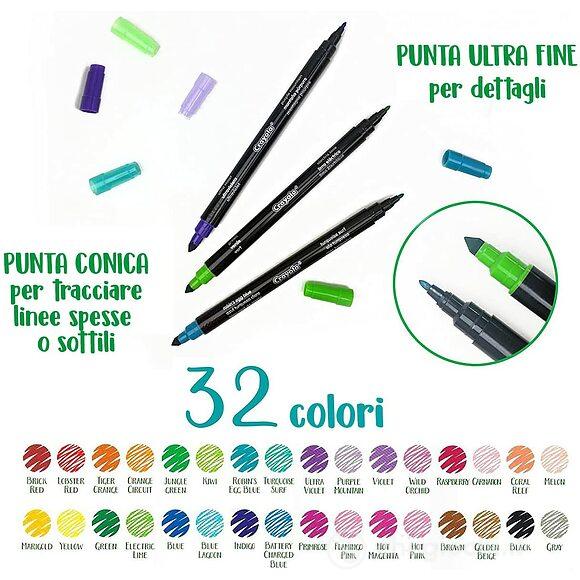 Set 12 Pennarelli Doppia Punta (Super Tips e Punta Fine) Signature (58-6512)