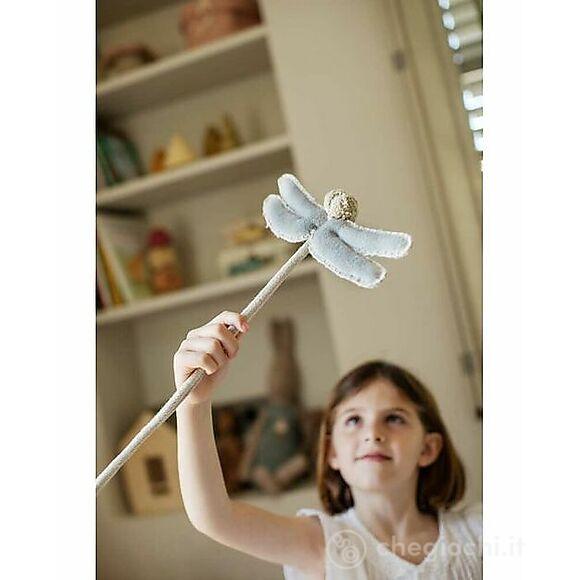 Bacchetta Libellula - Fantasy Garden - Soft Blue - Fatta A Mano