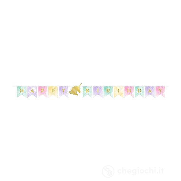 Bnr Shp 12/1Ct W/Tw Foil Stmp Unicrn Sprkll