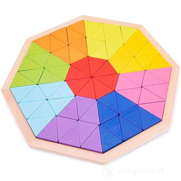 Puzzle ottagonale legno (10515)