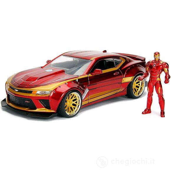 Marvel Iron Man Chevy Camaro Ss Del 2016 In Scala 1:24 Con Personaggio Di Iron Man  Die Cast