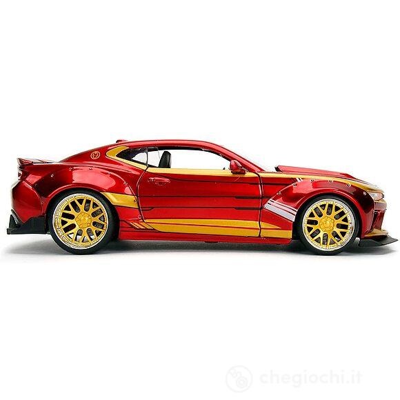 Marvel Iron Man Chevy Camaro Ss Del 2016 In Scala 1:24 Con Personaggio Di Iron Man  Die Cast