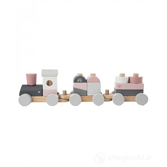 Trenino in legno rosa (LLWT-25163)