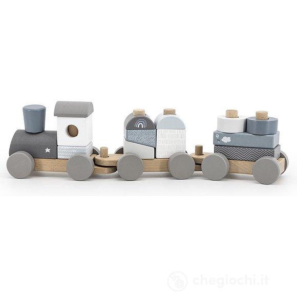Trenino in legno blu (LLWT-25170)