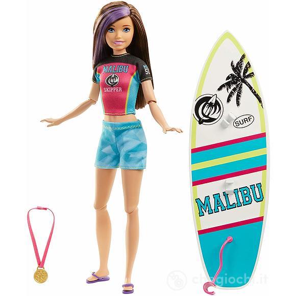 Barbie Skipper con tavola da surf (GHK36)