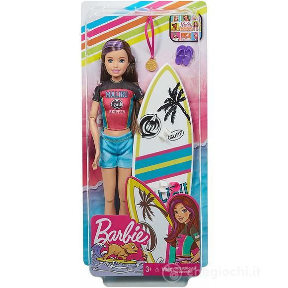 Barbie Skipper con tavola da surf (GHK36)