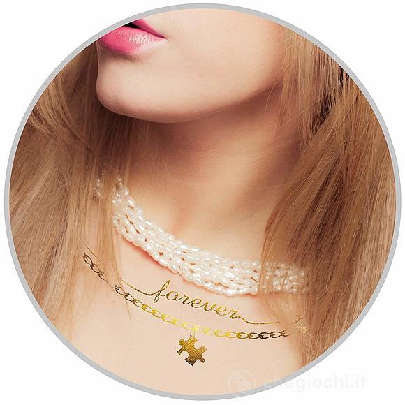 Tatuaggi metallici blu large (RV30523)