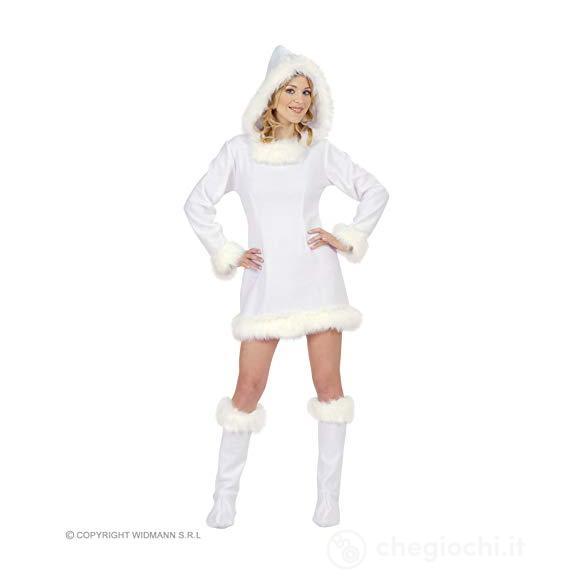 Eschimese (Vestito Con Cappuccio E Copristivali Con Finiture In Peluche) L