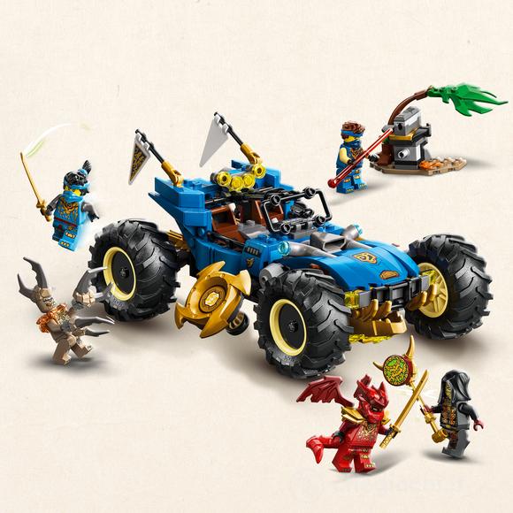 LEGO NINJAGO 71856 2in1 Auto Mutaforma di Jay, Macchina Giocattolo con 5 Minifigure, Shuriken e Spade, Regalo per Bambini 8+
