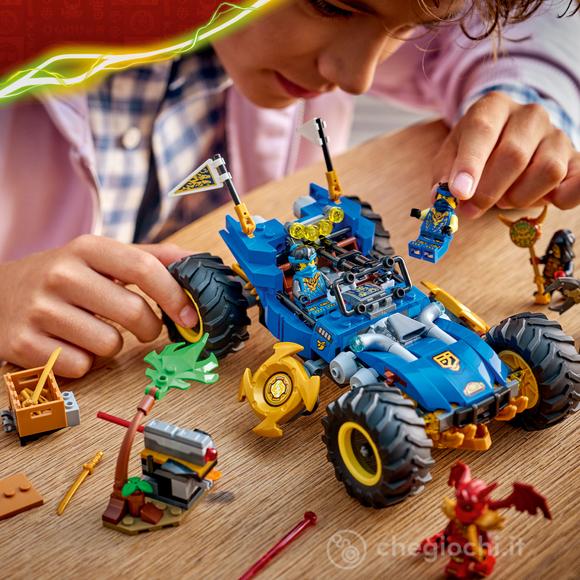 LEGO NINJAGO 71856 2in1 Auto Mutaforma di Jay, Macchina Giocattolo con 5 Minifigure, Shuriken e Spade, Regalo per Bambini 8+