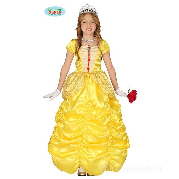 Costume Giallo Principessa Bambina Taglia 7-9 Anni (88527)