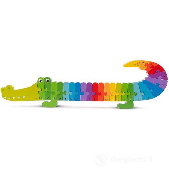 Puzzle alfabeto legno - cocodrillo (10532)
