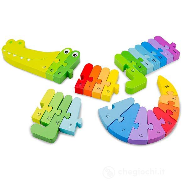 Puzzle alfabeto legno - cocodrillo (10532)