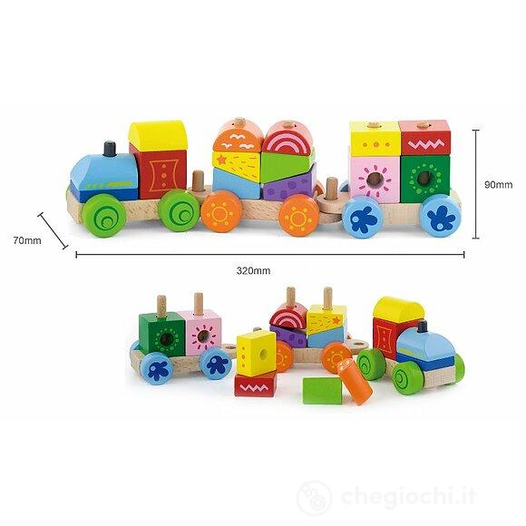 Trenino Legno Colorato Cm 32x9x7 (VG50534)