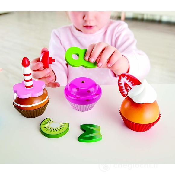 Dolci Cupcakes in legno (E3157)