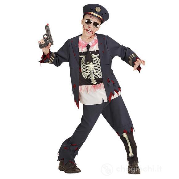 Poliziotto Zombie (Casacca Con Camicia, Pantaloni, Cappello) (140 Cm / 8-10 Years)