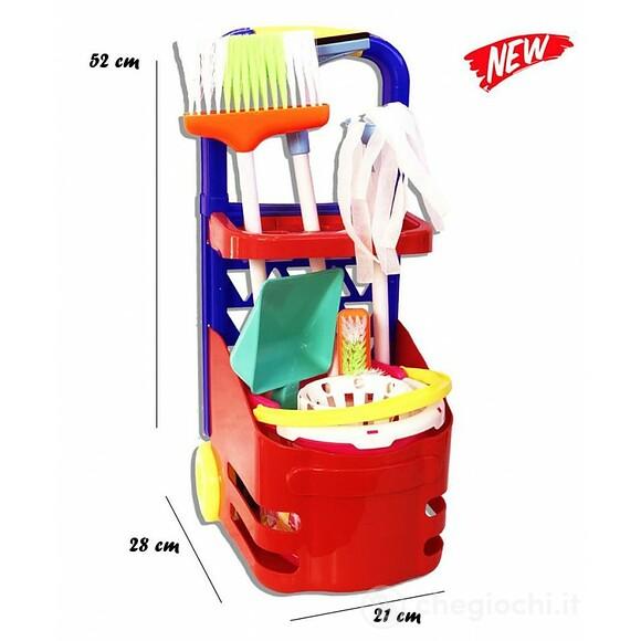 Trolley Pulizia Con 5 Accessori