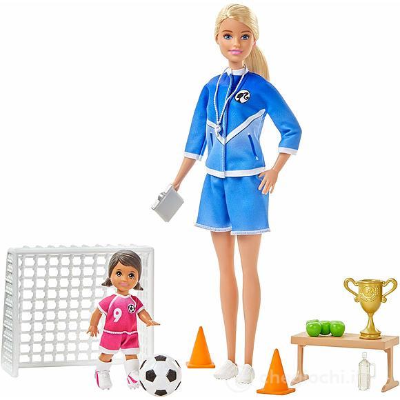 Barbie Playset Allenatrice di Calcio con 2 Bambole e Accessori (GLM47)