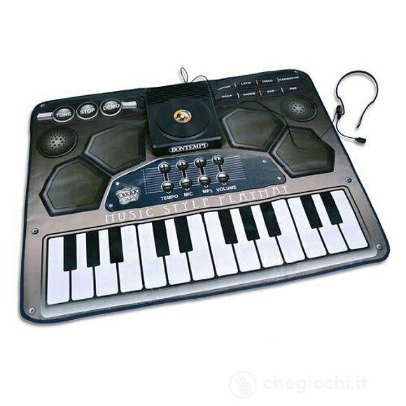 54 2010 - Tappeto Musicale Elettronico, Con Tastiera A 24 Tasti 4 Pads E Scratch Pad Con 3 Effetti Sonori. 8 Suoni, 8 Ritmi, 9 Brani Preregis