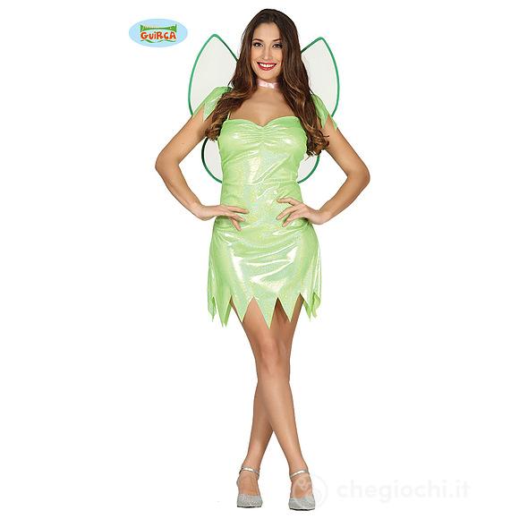 Costume Glitter Fata Alata Verde Donna Taglia M (84544)